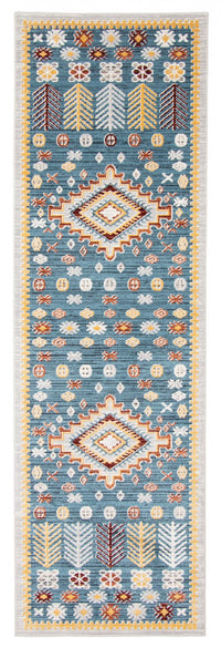 Carpette Gypsy bleue lavable à la machine - 2 pi 6 po x 8 pi 0 po