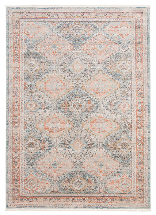 Carpette Leandra cuivrée/bleue 3 pi 11 po x 5 pi 11 po