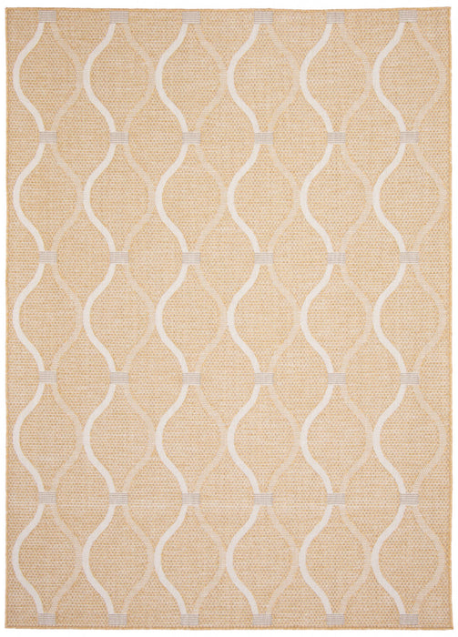 Carpette Neisha Abstract dorée 6 pi 7 po x 9 pi 6 po