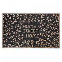 Tapis de plancher « Home Sweet Home » orné de feuilles, en caoutchouc
