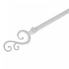 Ensemble de tringles à rideaux de 16 à 19 mm en métal avec fleuron spirale d’apparence feuille - blanc