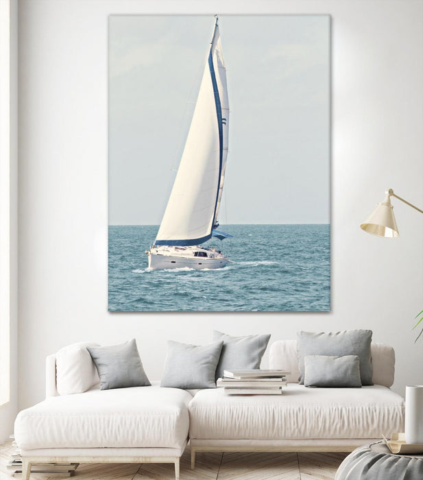 Œuvre d’art murale Giant Art « Sailboat In The Ocean » 72 x 54