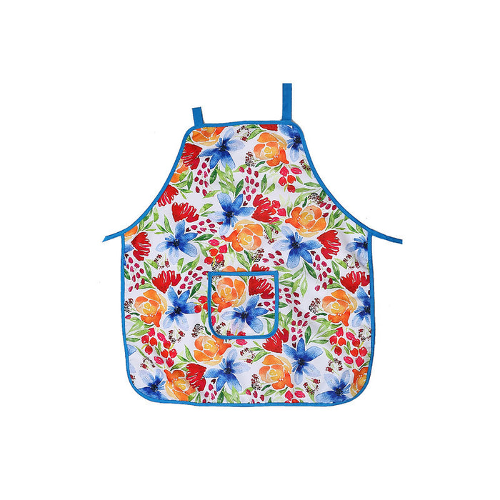 Tablier avec poche orné d’un motif d’inspiration florale - ensemble de 2 pièces