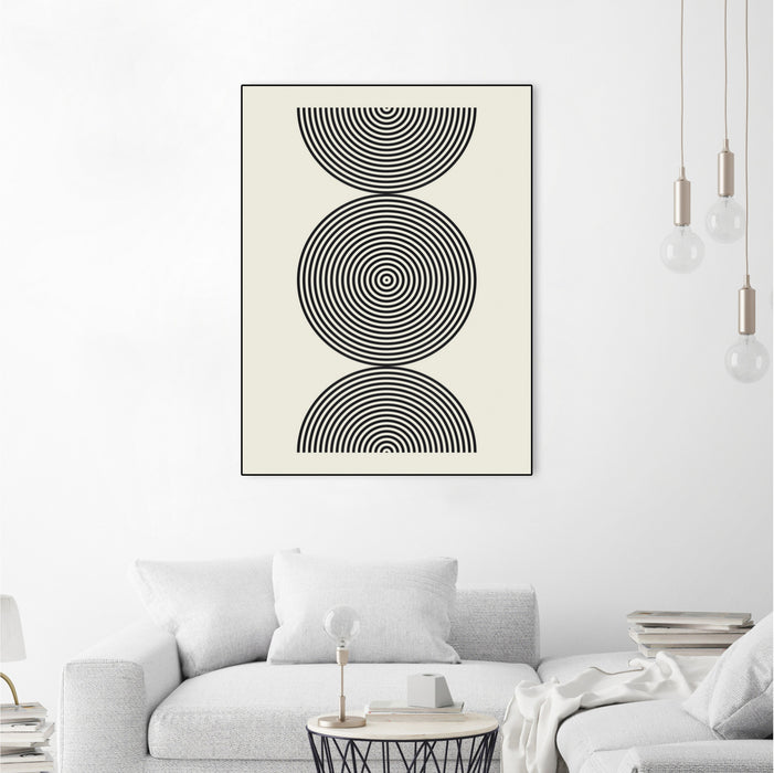 Œuvre d’art murale sur toile encadrée noire « Simplicity Ii » 24 x 32