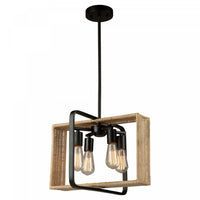 Luminaire suspendu Perris noir à 4 ampoules