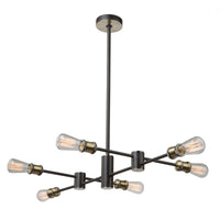 Lustre Tribeca noir à 6 ampoules