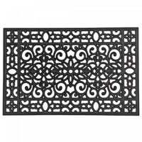 Tapis de plancher floral 23 x 36 de type grille en caoutchouc