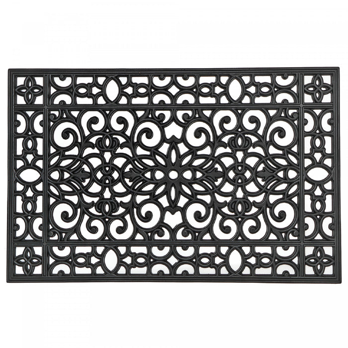 Tapis de plancher floral 23 x 36 de type grille en caoutchouc