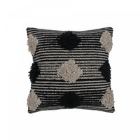 Coussin en coton tissé à la main orné de pompons - ensemble de 2 coussins