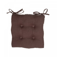 Ensemble 2 coussins de chaise de couleur chocolat