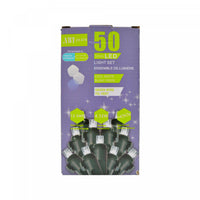 Jeu de 50 lumières à DEL de 5 mm pour l’intérieur et l’extérieur avec ampoules transparentes - ensemble de 2 jeux de lumières de Noël