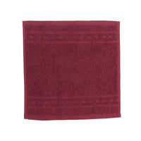 Débarbouillette nattée bourgogne 12 x 12 - ensemble de 6 serviettes