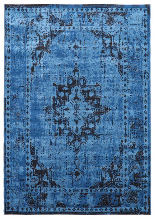 Carpette Chenta bleue 5 pi 3 po x 7 pi 7 po