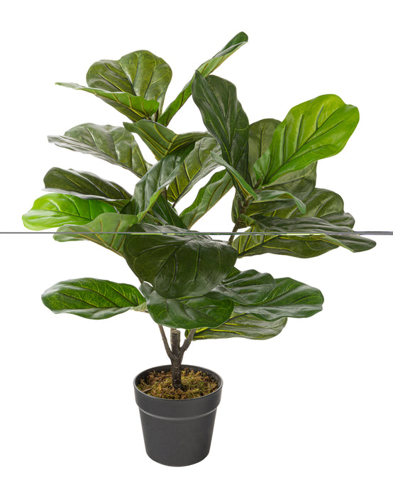 Ficus lyrata artificiel de 27 po en pot noir