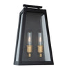 Très grande applique murale Charleston à 2 ampoules pour l'extérieur