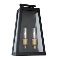 Très grande applique murale Charleston à 2 ampoules pour l'extérieur