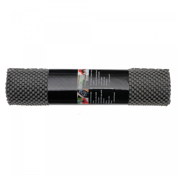 Tapis antidérapant gris froid de 12 po x 59 po en PVC - ensemble de 6 articles de rangement pour la cuisine