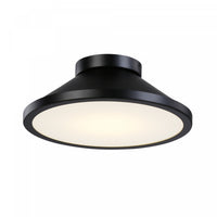 Plafonnier affleuré Lucida noir à DEL intégrées