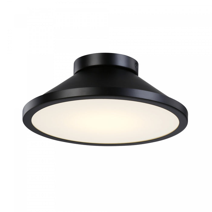 Plafonnier affleuré Lucida noir à DEL intégrées