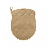Poignée piquée taupe avec pochette - ensemble de 4