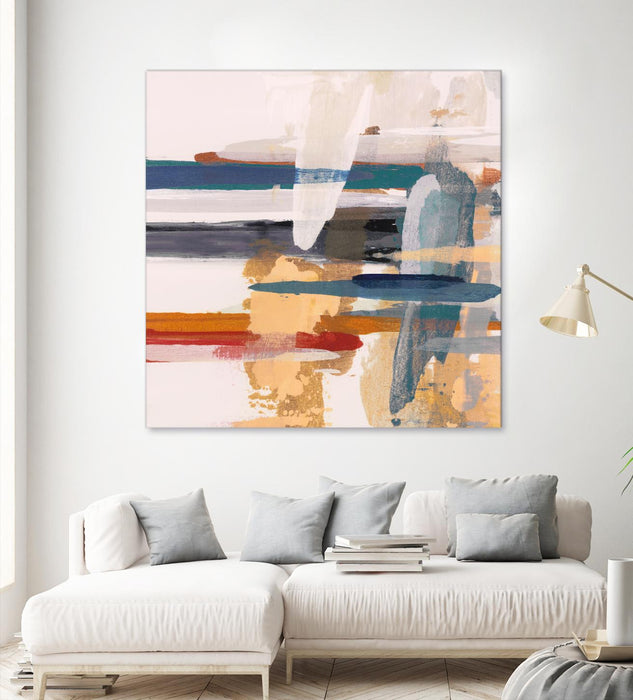 Œuvre d’art murale Giant Art « Horizon V4 » 54 x 54