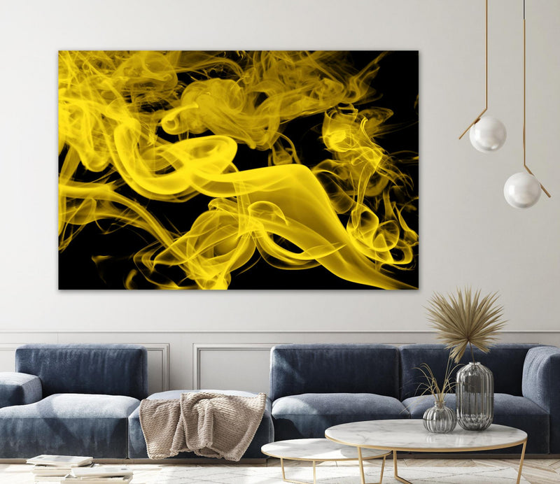 Œuvre d’art murale Giant Art « Yellow Smoke » 84 x 54