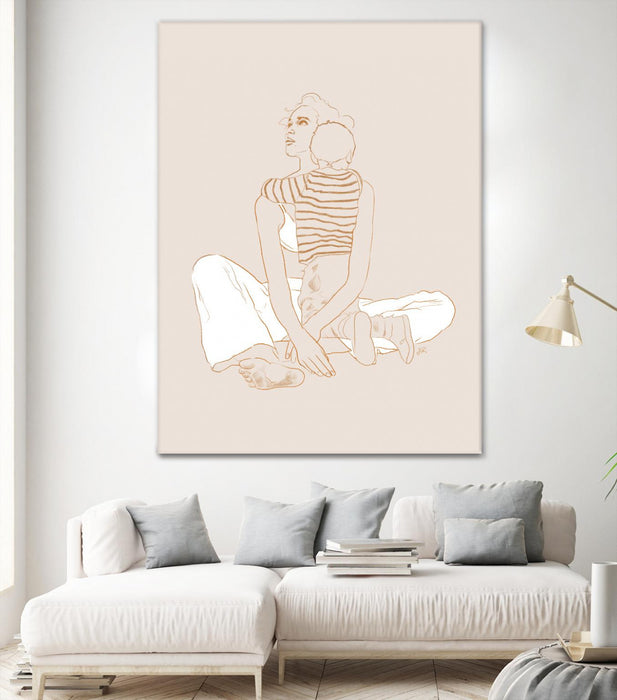 Œuvre d’art murale Giant Art « A Mother And Son » 72 x 54