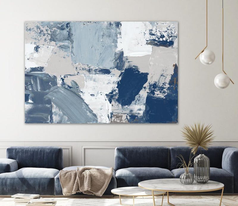 Œuvre d’art murale Giant Art « Blue Combo » 72 x 48