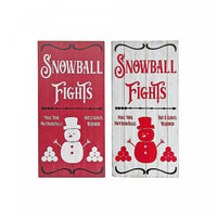 Panneau imprimé « Snowball Fights » - ensemble de 2