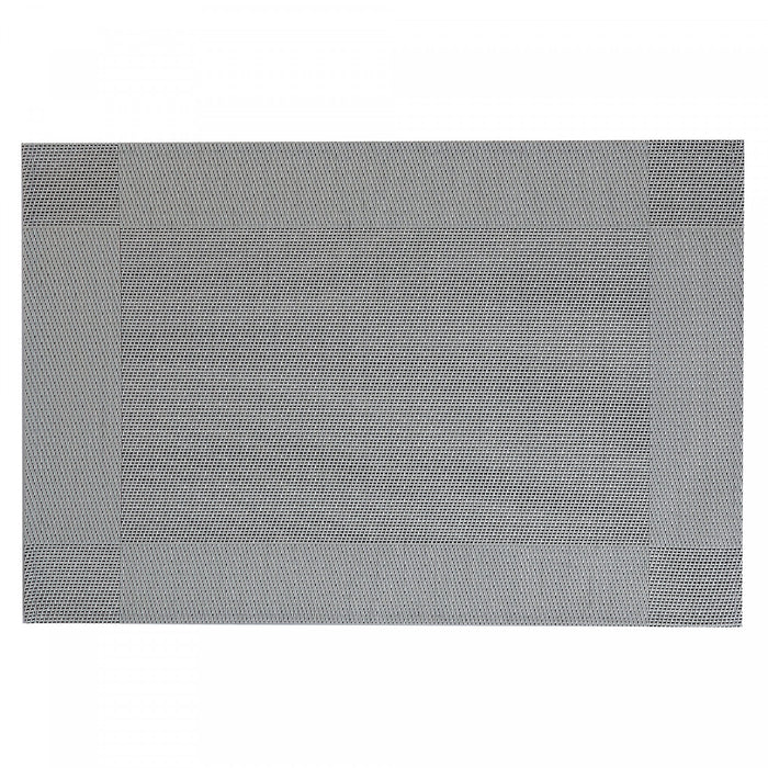 Napperon anthracite en vinyle de style classique - ensemble de 12