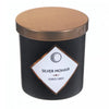 Bougie parfumée noir mat de 7 oz à arôme de mohair argent avec couvercle - ensemble de 2