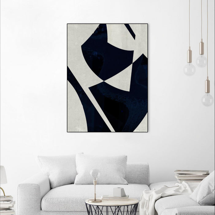 Œuvre d'art murale sur toile encadrée noire « Black Machine I » 30 x 40