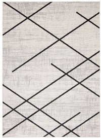 Carpette Damali ivoire et noire lavable à la machine - 5 pi 0 po x 7 pi 0 po