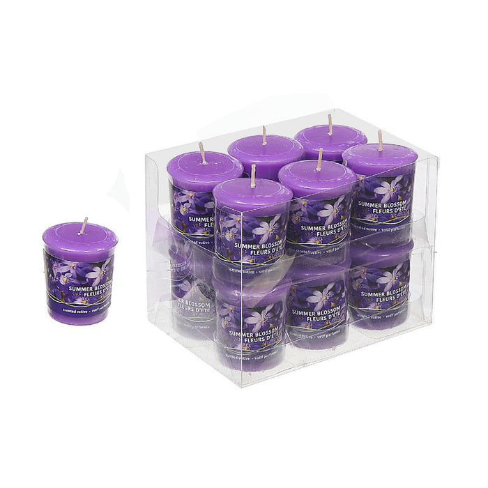 Bougie Mushroom Votive arôme de fleurs d'été - ensemble de 12