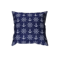 Coussin résistant à l’eau pour l’extérieur orné d’ancres bleues - ensemble de 2
