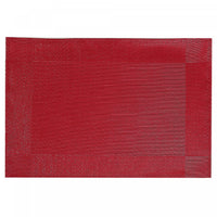 Napperon rouge en vinyle de style classique - ensemble de 12