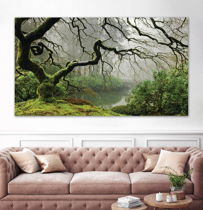 Œuvre d’art murale Giant Art « Garden Mist » 84 x 48