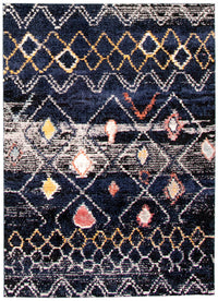 Carpette Makondo Classic bleu marin - 6 pi 7 pox 9 pi 6 po