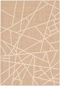 Carpette Sadie Abstract Taupe-Champagne - 5 pi 3 pox 7 pi 7 po