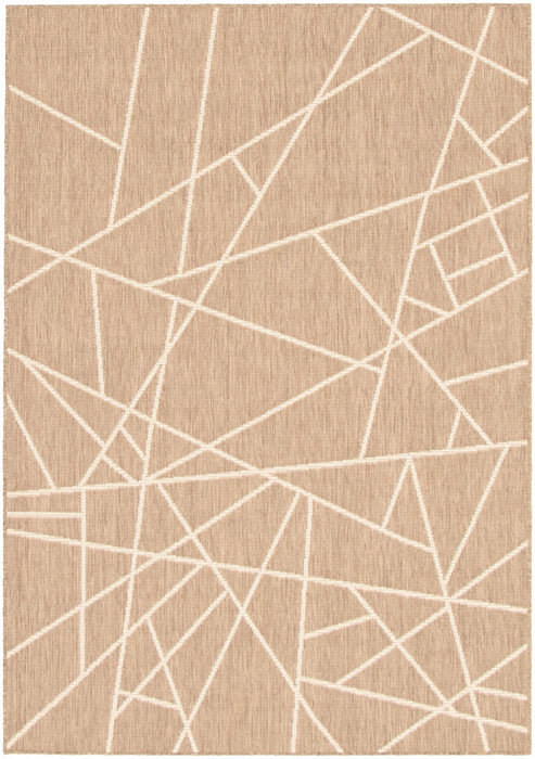Carpette Sadie Abstract Taupe-Champagne - 5 pi 3 pox 7 pi 7 po