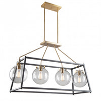 Luminaire suspendu de style cage Bridgetown à 4 ampoules