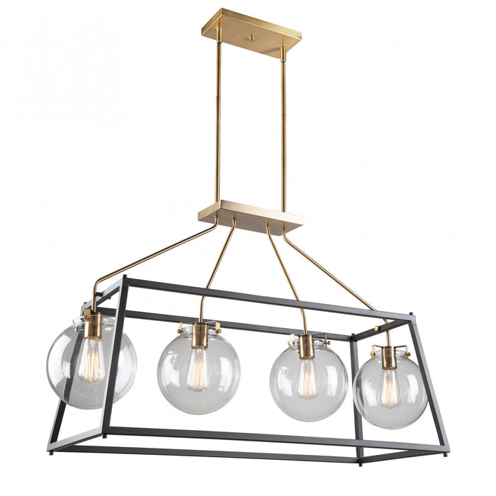 Luminaire suspendu de style cage Bridgetown à 4 ampoules