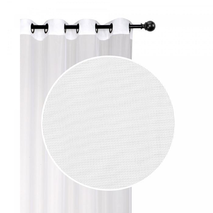 Panneau de voilage blanc avec oeillets - ensemble de 2