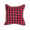 Ensemble de 2 coussins rembourrés de coton 18 po x 18 po à point à carreaux