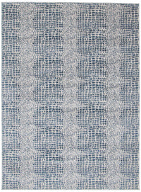 Carpette Kecia bleue/crème 5 pi 3 po x 7 pi 3 po