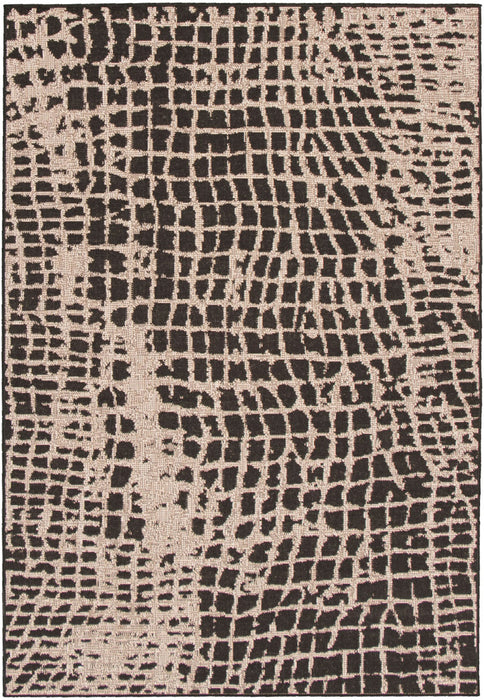 Carpette Sadie Safari noir-argent - 7 pi 10 pox 10 pi 2 po