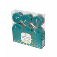 Paquet de 9 bougies chauffe-plats surdimensionnées à arôme de jardin du matin dans des godets transparents - bougie de 19 g