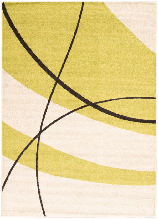 Carpette Carson crème-verte - 7 pi 10 pox 10 pi 2 po