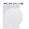 Panneau de rideau transparent en LurexMC brodé de motifs de diamants arrondis blanc - ensemble de 2