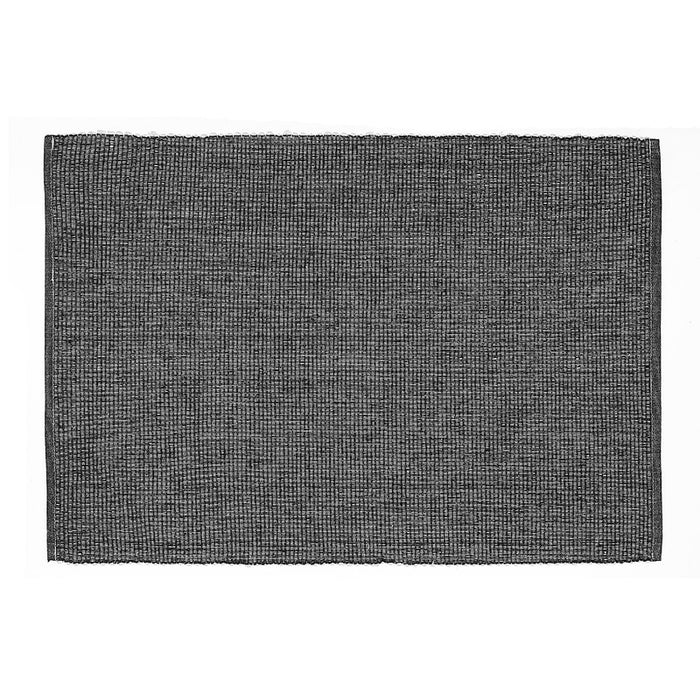 Napperon noir en chambray côtelé - ensemble de 12